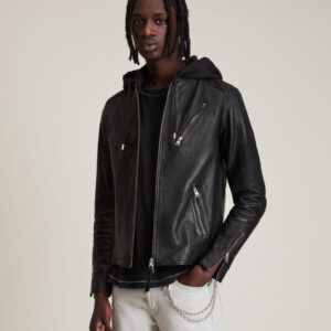2. Campera de cuero negra All Saints