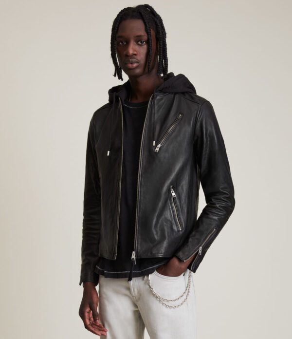 2. Campera de cuero negra All Saints
