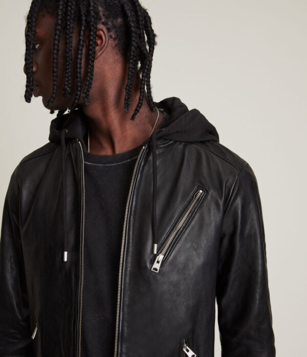 2. Campera de cuero negra All Saints - Imagen 3