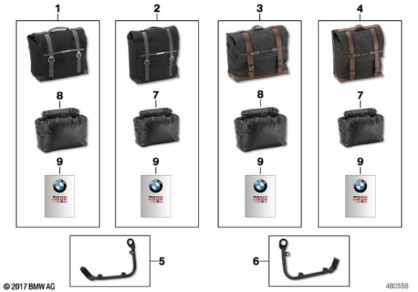 9.1 Bolsa lateral izquierda para motos de BMW